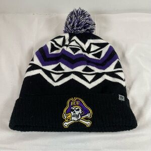 Top of the World ECU Knit Pom Beanie - Black, Purple, White
